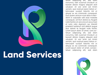 Land Services modern logo graphic design l s letter logo logo design ls modern logo modern modern logo vector