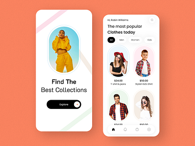 E-Commerce - Mobile App cloths app ecommerce app ecommerce mobile app graphic design ui uiux design