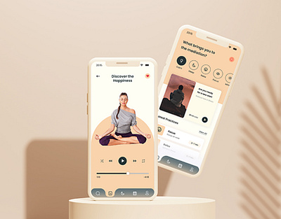 yoga relaxing music mobile app design app branding graphic design mobile app relaxing relaxing music uiux design yoga