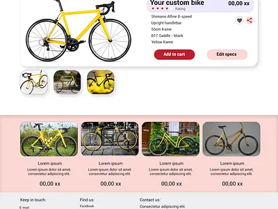 BikEra website prototype ui ux ux design