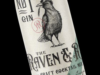 The Raven & Rye Craft Cocktails bar branding cocktail etching hand drawn illustration label label design logo logo design monogram mystic packaging packaging design product design raven speakeasy victorian vintage vintage logo