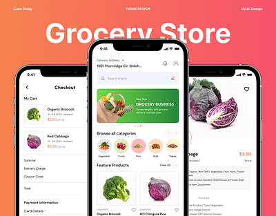 Grocery Store App adobe xd design ecommerce figma graphic design grocery shopping store ui