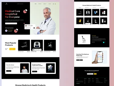 Medical Product Landing Page app booking website branding dashboard learning medical product mobile app payment product design torism trip ui web web degin