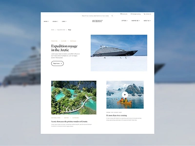 Scenic Tours Inspiration Hub branding design product ui uiux ux website