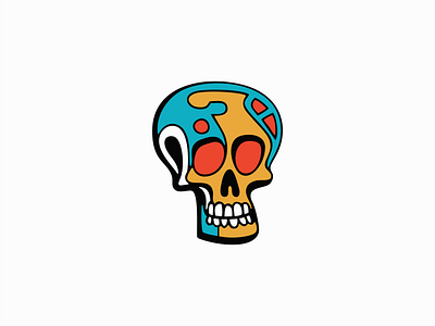 Skull Logo branding cartoon character design emblem gaming horror icon identity illustration logo mark mascot music playful pop art skull sports symbol vector
