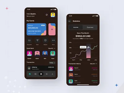Wallet - Digital Bank Mobile Apps animation app design banking apps branding card dashboard design finance app finance apps financial app fintech graphic design iso mobile apps product ui ui design user interface ux ux design