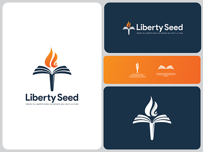 Liberty Seed | Financial Education Logo Concept branding course education finance financial financial freedom financial management fintech flame freedom graphic design learning liberty logo logo design minimal modern logo stock market investment technology trading