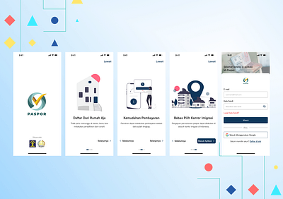 M-Paspor Redesign - Added an Onboarding Section onboarding ui ux