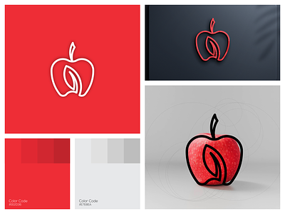 Applein Logo app apple awesome brand branding circle clean design fruit golden ratio grid identity illustration lettering line logo minimal modern simple vector