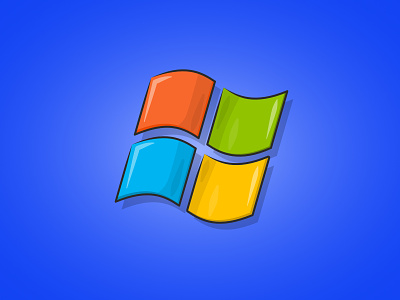 Windows XP Logo 2000 graphic design illustration vector vector art vector illustration windows