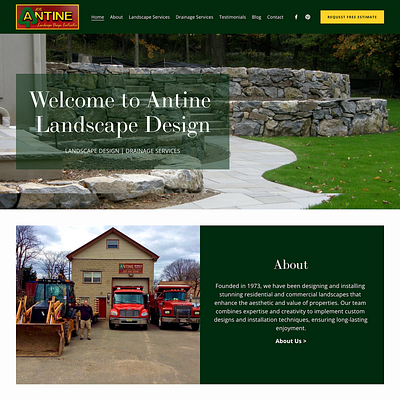 Antine Landscape Design branding design graphic design illustration logo motion graphics ui ui ux ux vector