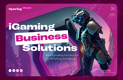 iGaming white lebel website adobe ai concept creativerafat design figma gaming maxrafat pink ui website white lebel