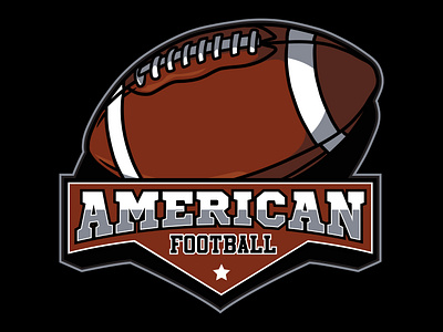 American Football Logo Mascot 02 shield