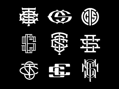 Monogram Collection brand branding classic collection design icons identity letter logo logos mark minimal monogram retro symbol type vector vintage