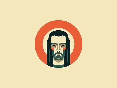 Geometric Portrait Of Jesus character christ church circular design face geometric god graphic design halo icon illustration jesus logo mark messiah portrait religion spiritual vector