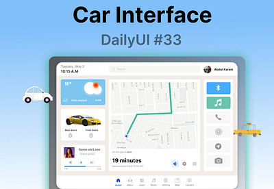 Car Interface #DailyUI #034 carinterface challenge dailyui dashboard design ui