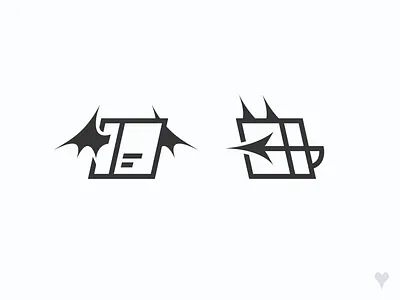 delivery from hell | icons bat box branding cartoony delivery devil figma flat graphic design halloween hell icon illustration logo package return ui vector wings