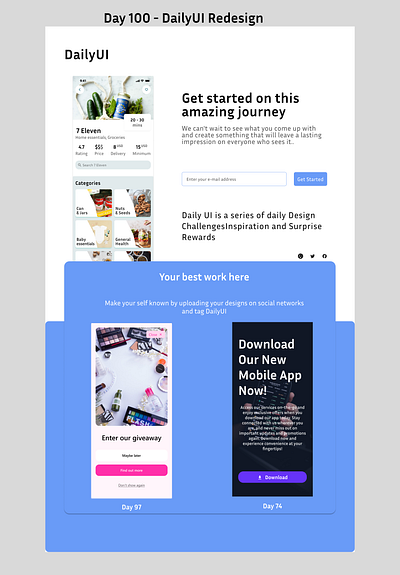 DailyUI Day100 app design productdesign ui ux
