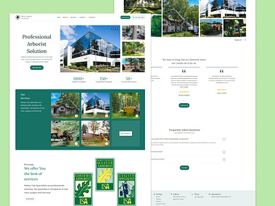 Arborist Web design agriculture arborist figma forest landscaping minimal design modern raja ui web design