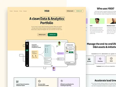 YOOI Website agency design home illustration landing logo product skeleton ui ux