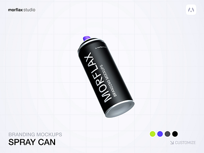 Spray Can 3D Mockup 3d 3danimation animation blender3d brand identity branding branding mokcups graphic design mockups motion graphics ui