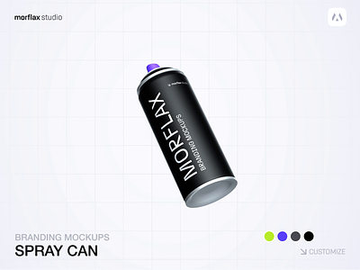 Spray Can 3D Mockup 3d 3danimation animation blender3d brand identity branding branding mokcups graphic design mockups motion graphics ui