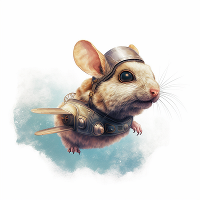 Fantasy mouse graphic design illustration