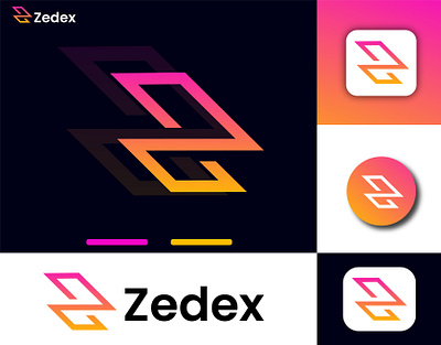 Zedex logo, Modern logo, Brand Identity 075 3d 2d 3d art animation app branding design graphic design icon illustration logo minimal motion graphics typography ui ux vector web website