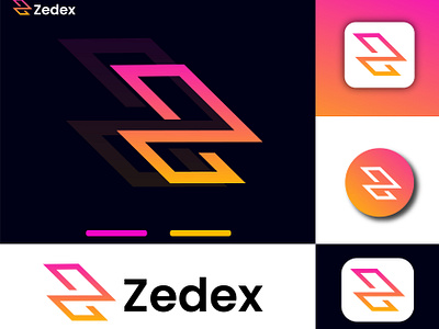 Zedex logo, Modern logo, Brand Identity 075 3d 2d 3d art animation app branding design graphic design icon illustration logo minimal motion graphics typography ui ux vector web website