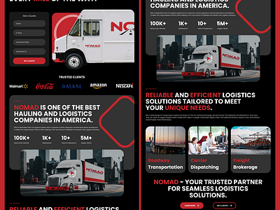 Hauling Company Website app branding design graphic design illustration logo typography ui ux vector