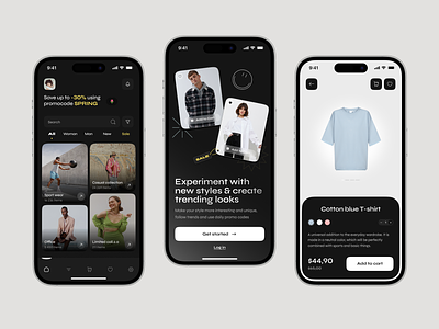 Online clothing shop android app clothes design e commerce flat galery home ios layo mobile online product shop splash studio ui ux