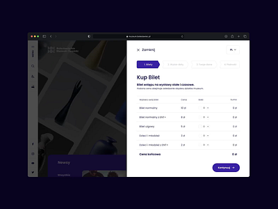 Museum of Ceramics in Bolesławiec – Website (Tickets Booking) animation booking ceramics interaction museum pottery prototype tickets ui ux web webdesign website