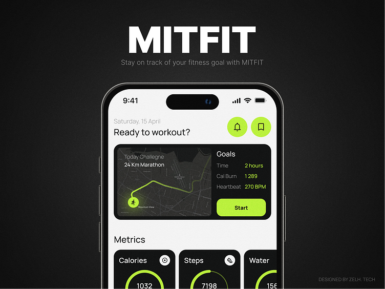 MITFIT (Health App, Sport, Fitness, Tracking Activity) by Zelh Tech on Dribbble