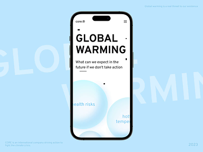 Landing page | Fighting Global Warming aandroid animation branding design desire agency environment global graphic design illustration ios logo mobile motion motion graphics movile app save statistics ui warming