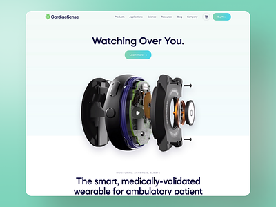 Medical Product Website cardiac landing page cardiology website medical app ui medical header medical product website medical web uiux medical website product website design uiux website design