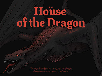 House of the Dragon craft design dragon drawing hbo house illustration painting rozov wnbl