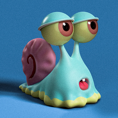 Gary the snail 3d 3d render blender 3d character 3d cycles render design rendering sculpting