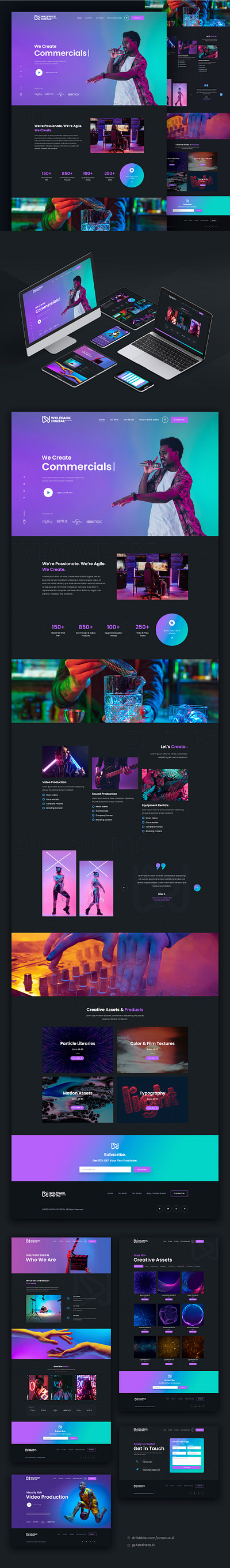 Bold Website Design for a Video Production Company branding design graphic design illustration logo motion graphics ui ui ux ux vector