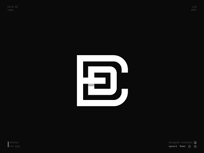 ED or DE logo (for sale) branding de design ed icon logo logodesign logotype minimal vector