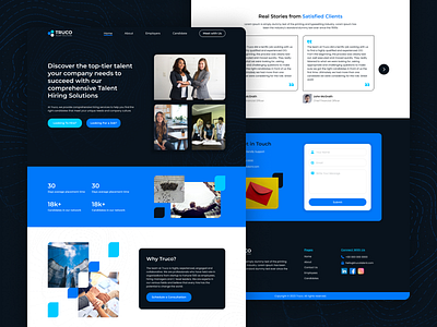 Truco Hiring Solutions Landing Page design hiring landing page solutions typography ui ux visual website