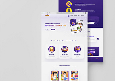 Landing Page Design : Kartu Anak Muslim art branding design figma graphic design illustration landing page minimal ui ui design uiux design ux vector website