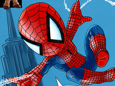 Spiderman cartoon character design comic editorial graphic novels illustration kids