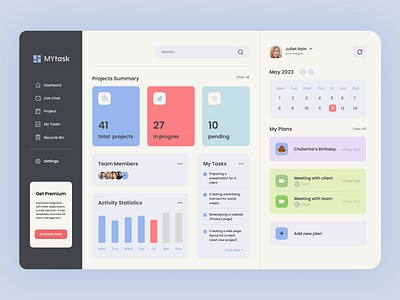 Task Management Dashboard dashboard data manager task management team management uiux web