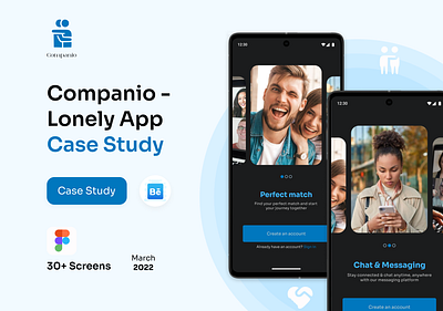 'Companio'- combating loneliness |Case Study app branding casestudy design graphic design loneliness mental mentalhealth ux