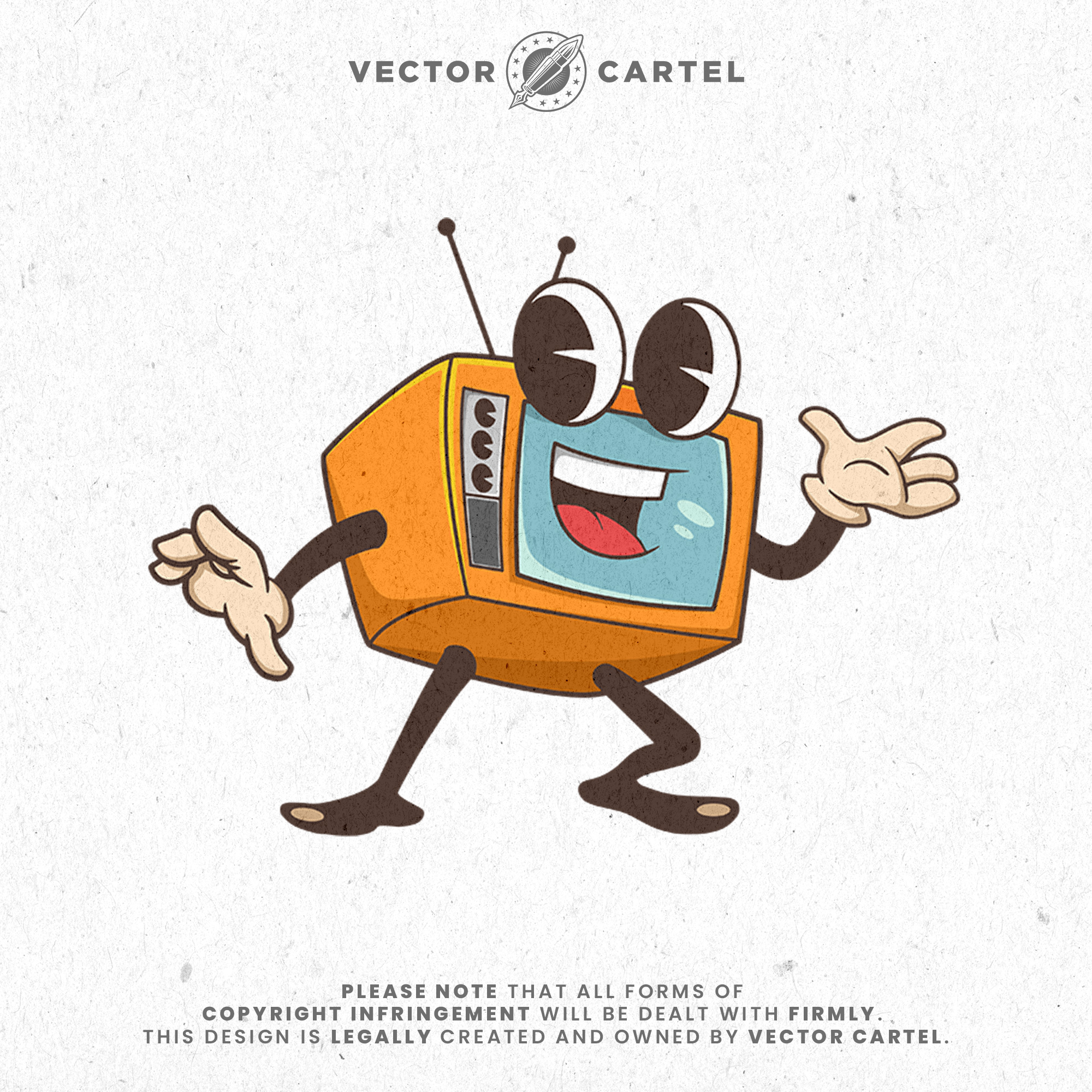 Television Classic Vintage Mascot Character By Vector Cartel cartoon cartoon design cartoon logo cartoon t shirt design classic design classic logo classic mascot illustration mascot mascot design mascot logo mascot t shirt design tshirt design vector vector design vectorcartel vintage design vintage logo vintage mascot vintage t shirt design