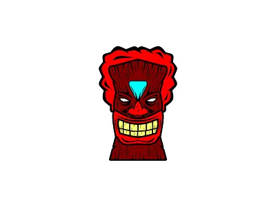 Clown Tiki logo branding design graphic design illustration logo vector