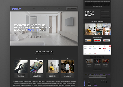 Web design for Interiorkaro.com_Dark mode (Figma) design figma interiordesign ui ux web