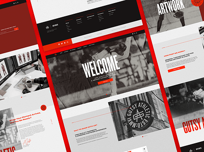 Gutsy Athletic Desktop Website Design 2.0 app branding design graphic design minimal typography ui ux web website