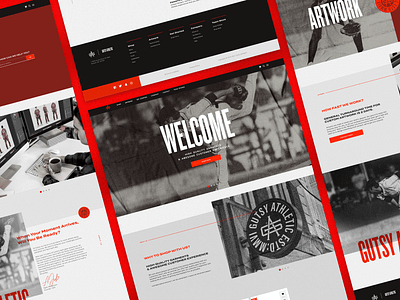 Gutsy Athletic Desktop Website Design 2.0 app branding design graphic design minimal typography ui ux web website
