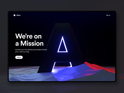 Creative Landing Page 3d graphics 3d render c4d design landing page landing page design octane ui ui design ux design visual design web design